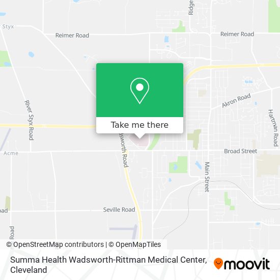 Summa Health Wadsworth-Rittman Medical Center map
