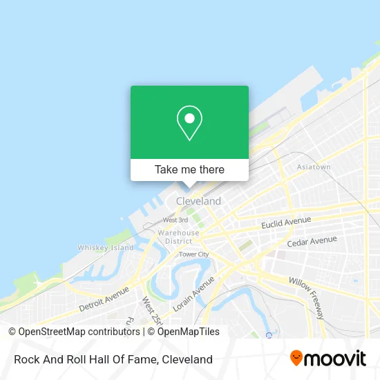 Rock And Roll Hall Of Fame map