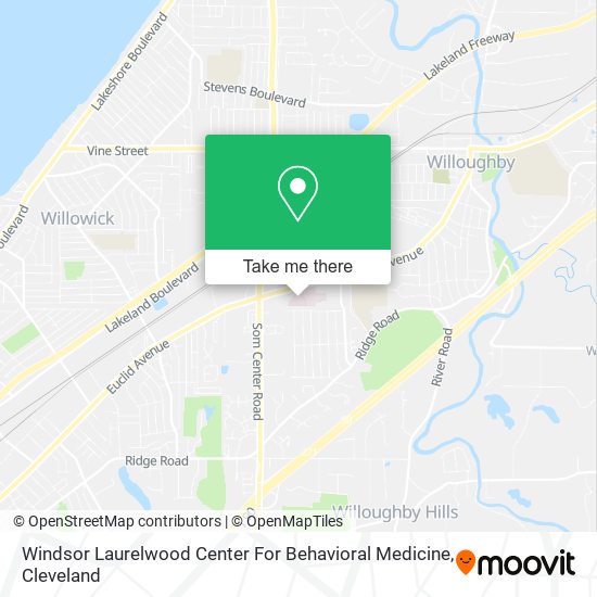 Windsor Laurelwood Center For Behavioral Medicine map