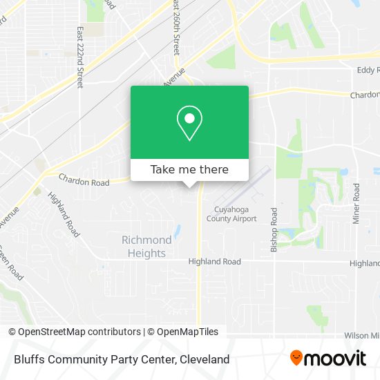 Mapa de Bluffs Community Party Center