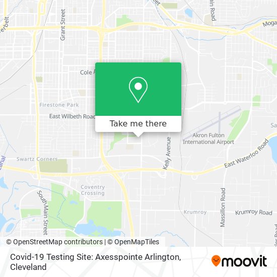 Covid-19 Testing Site: Axesspointe Arlington map