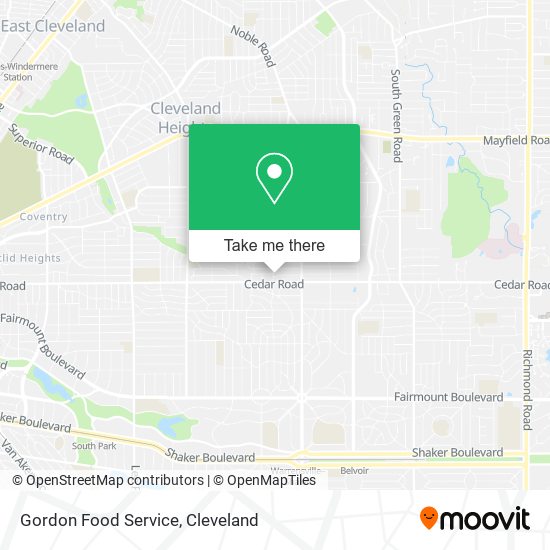 Mapa de Gordon Food Service