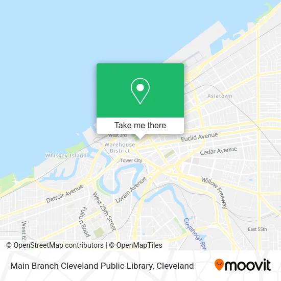 Mapa de Main Branch Cleveland Public Library