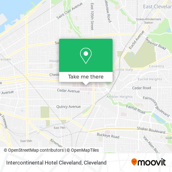 Intercontinental Hotel Cleveland map