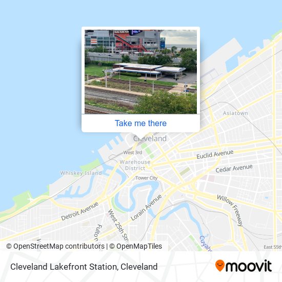 Mapa de Cleveland Lakefront Station