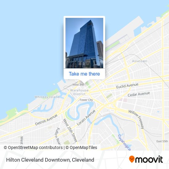 Hilton Cleveland Downtown map