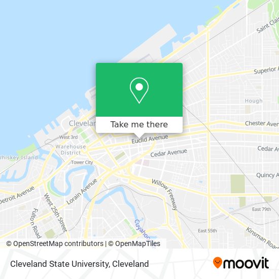 Mapa de Cleveland State University