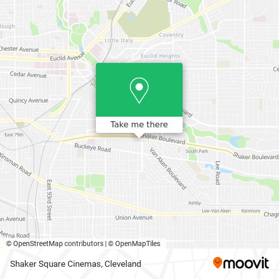Shaker Square Cinemas map