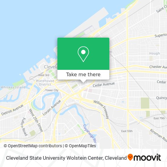 Mapa de Cleveland State University Wolstein Center