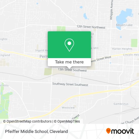 Mapa de Pfeiffer Middle School