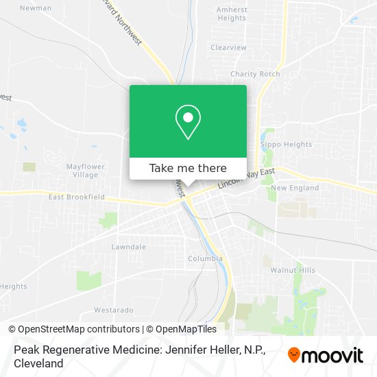 Mapa de Peak Regenerative Medicine: Jennifer Heller, N.P.