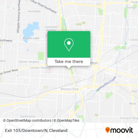 Exit 105/Downtown/N map