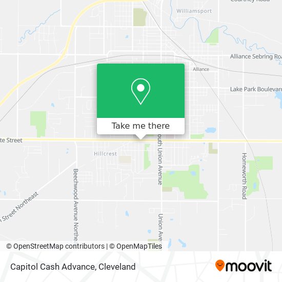 Capitol Cash Advance map