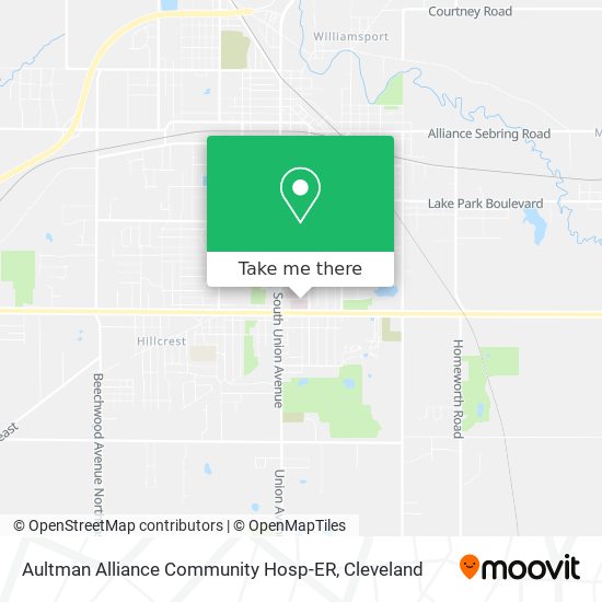 Aultman Alliance Community Hosp-ER map