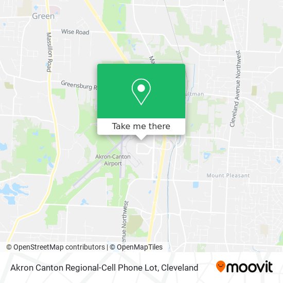 Akron Canton Regional-Cell Phone Lot map