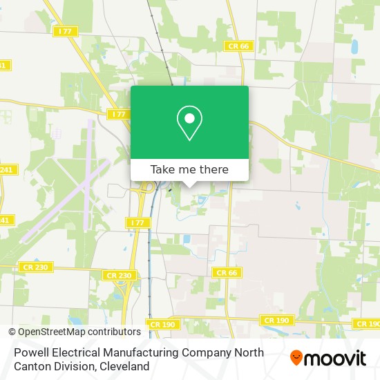 Powell Electrical Manufacturing Company North Canton Division map