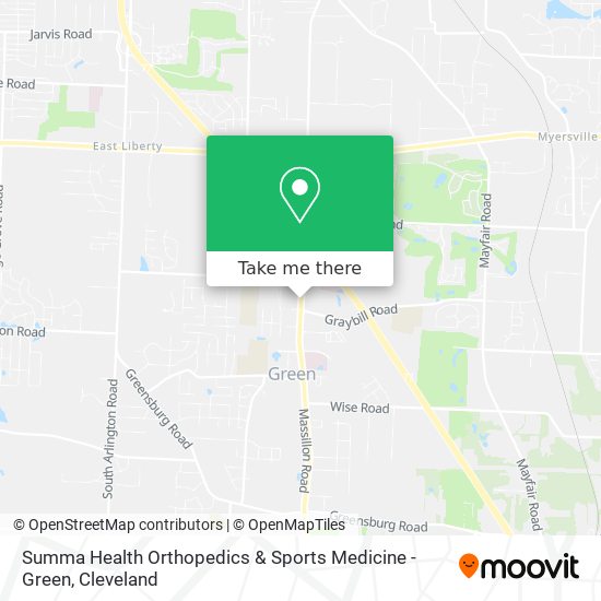 Summa Health Orthopedics & Sports Medicine - Green map