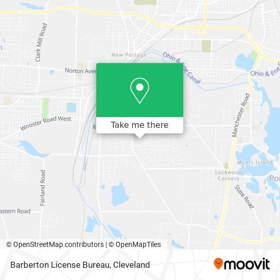 Barberton License Bureau map