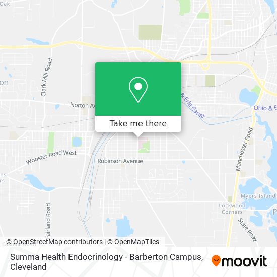 Mapa de Summa Health Endocrinology - Barberton Campus