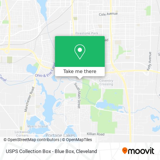 Mapa de USPS Collection Box - Blue Box