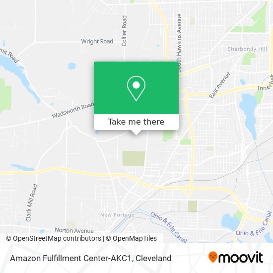 Amazon Fulfillment Center-AKC1 map