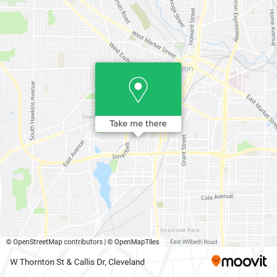 W Thornton St & Callis Dr map