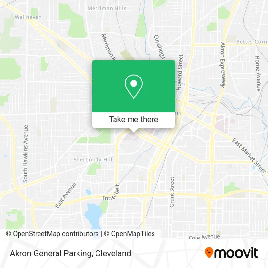 Akron General Parking map