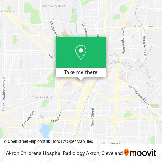 Mapa de Akron Children's Hospital Radiology Akron