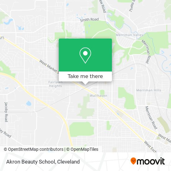 Akron Beauty School map