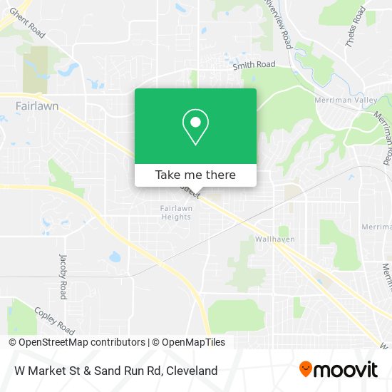 W Market St & Sand Run Rd map