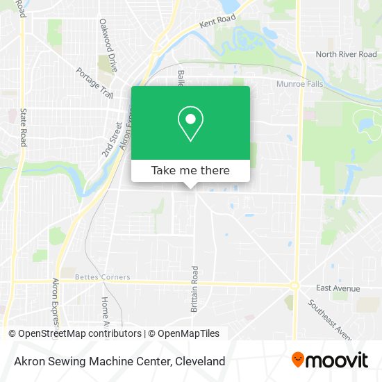 Akron Sewing Machine Center map