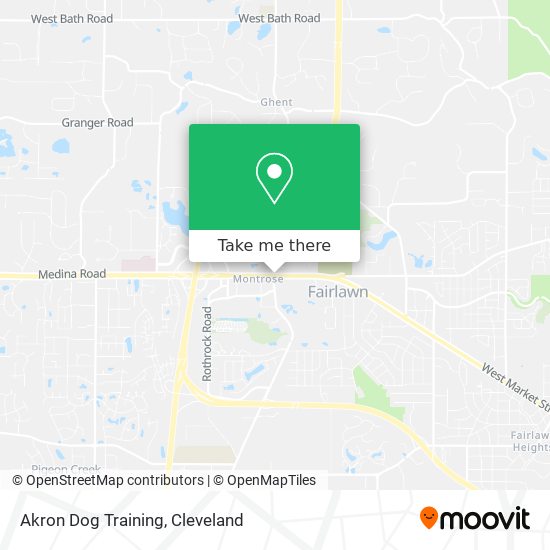 Mapa de Akron Dog Training