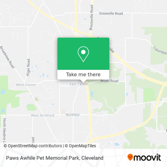 Mapa de Paws Awhile Pet Memorial Park