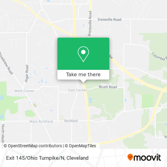 Exit 145/Ohio Turnpike/N map