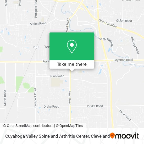 Cuyahoga Valley Spine and Arthritis Center map