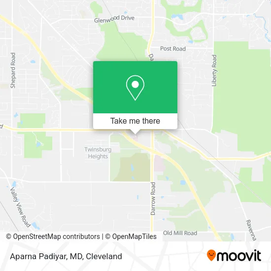 Aparna Padiyar, MD map
