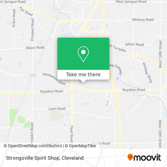 Strongsville Spirit Shop map