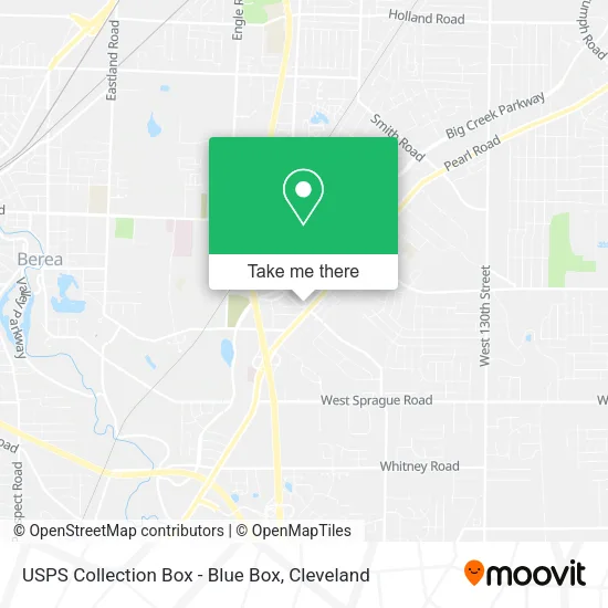 Mapa de USPS Collection Box - Blue Box