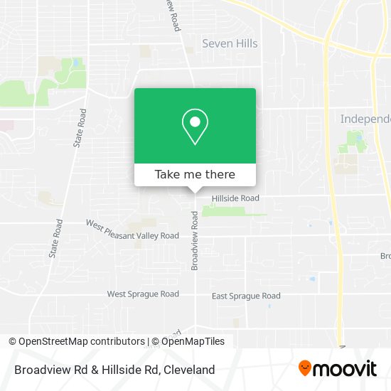 Broadview Rd & Hillside Rd map