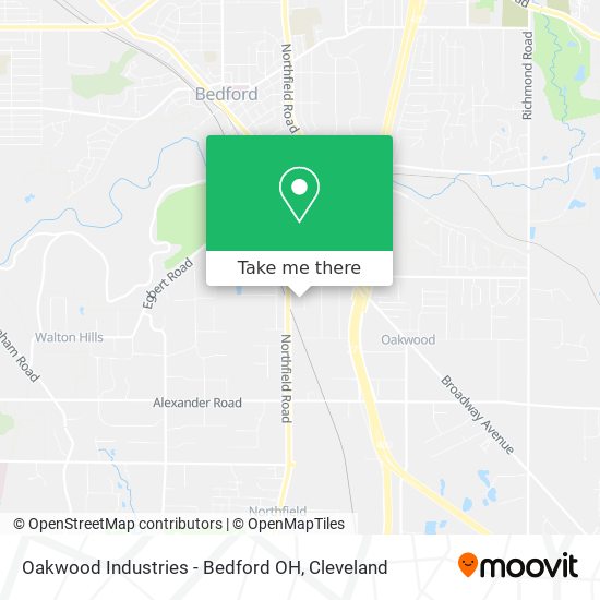 Oakwood Industries - Bedford OH map
