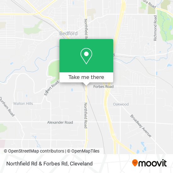 Northfield Rd & Forbes Rd map