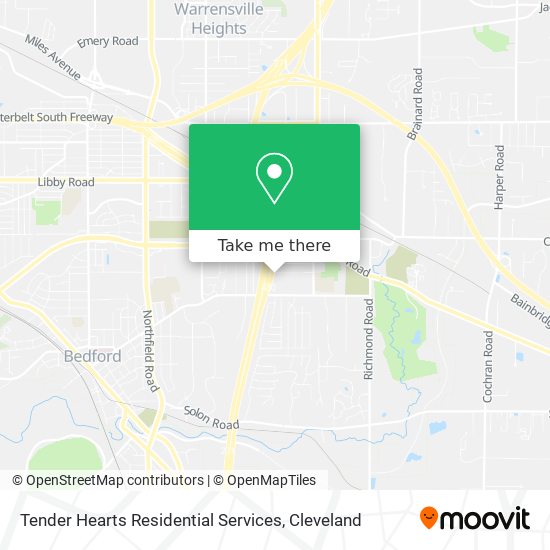 Tender Hearts Residential Services map