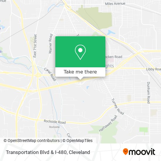 Transportation Blvd & I-480 map