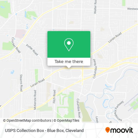 Mapa de USPS Collection Box - Blue Box