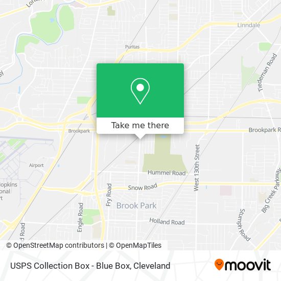 USPS Collection Box - Blue Box map