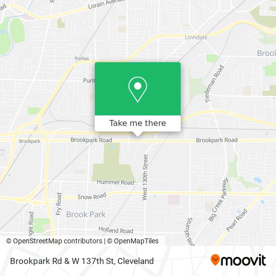 Brookpark Rd & W 137th St map