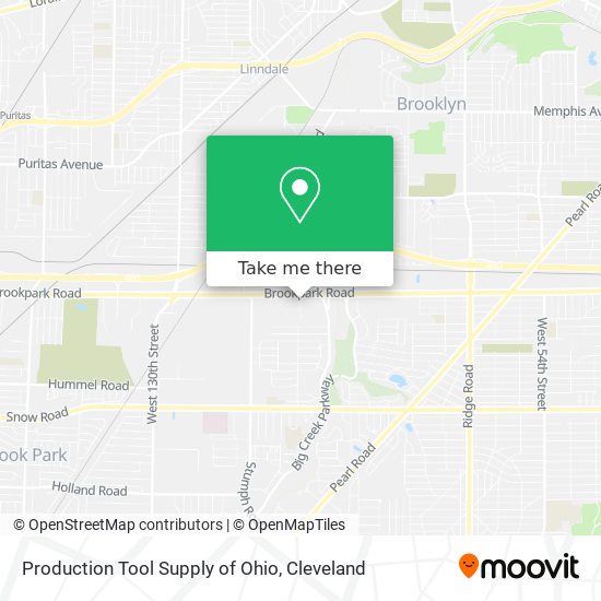 Production Tool Supply of Ohio map