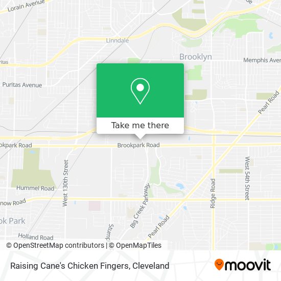 Mapa de Raising Cane's Chicken Fingers