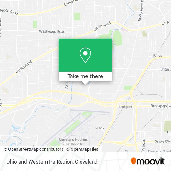Mapa de Ohio and Western Pa Region