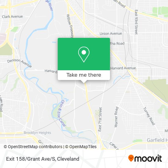 Exit 158/Grant Ave/S map